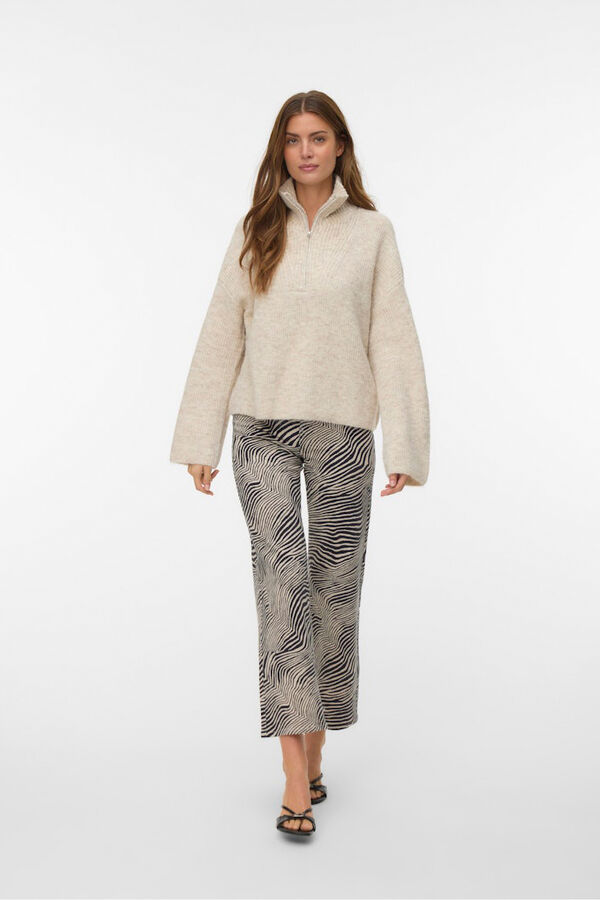 Vero Moda Cal&ccedil;as jeans estampado animal Tostado