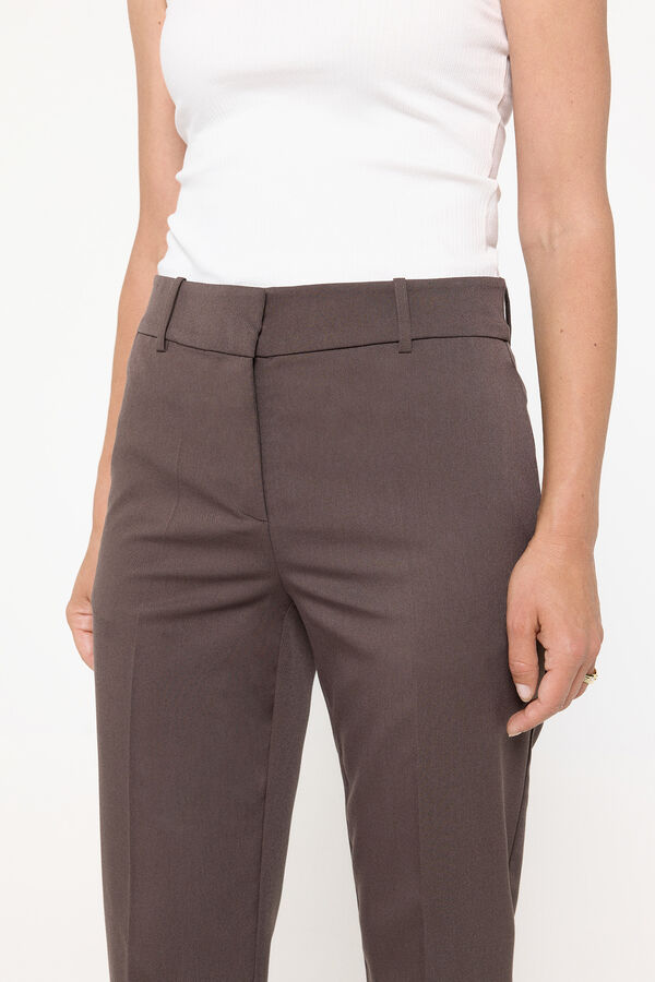 Cortefiel Straight suit trousers Brown