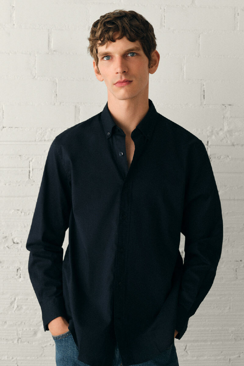 Cortefiel Plain light oxford shirt