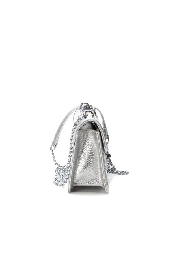 XTI Metallic chain small bag Grey