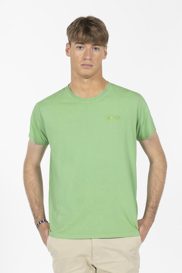 Cortefiel T-shirt logo estampado formas Verde