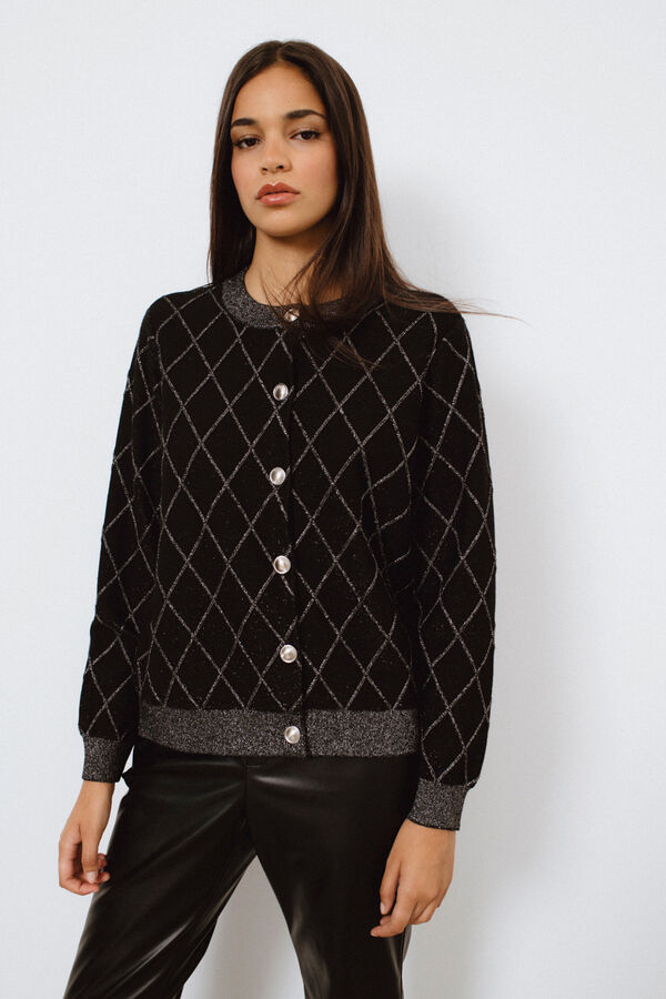 Vila Chaqueta c&aacute;rdigan con l&uacute;rex Negro