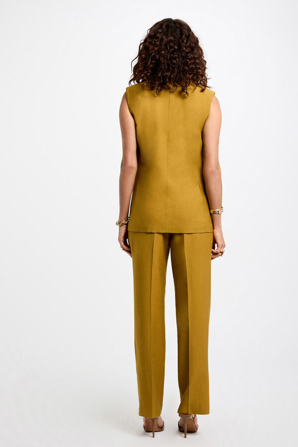 Morgan Pantalón estrecho en pernera Amarillo