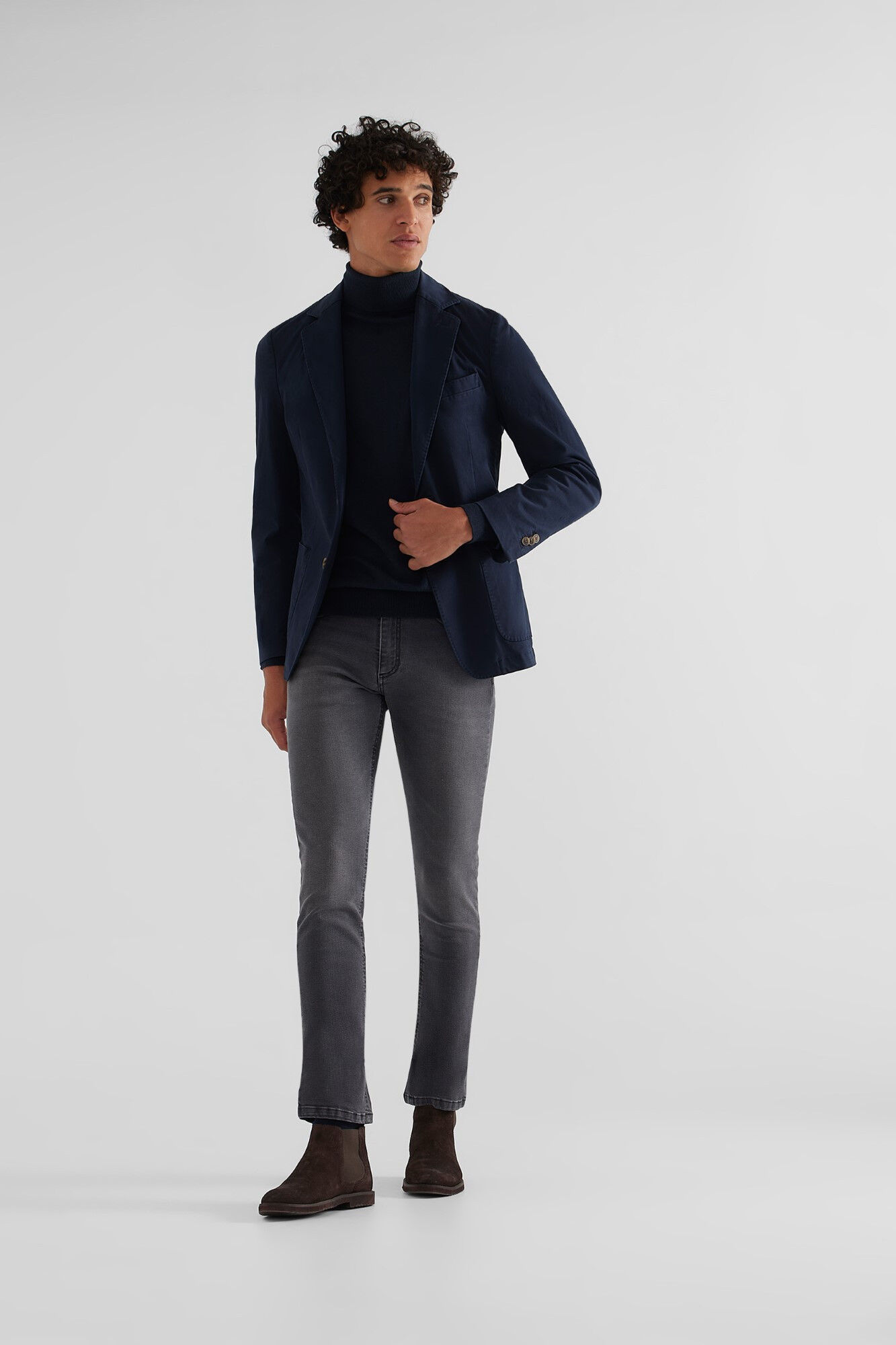 Casual navy online blazer