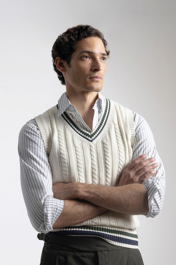 PuroEGO Camisa de críquete de algodão Tostado