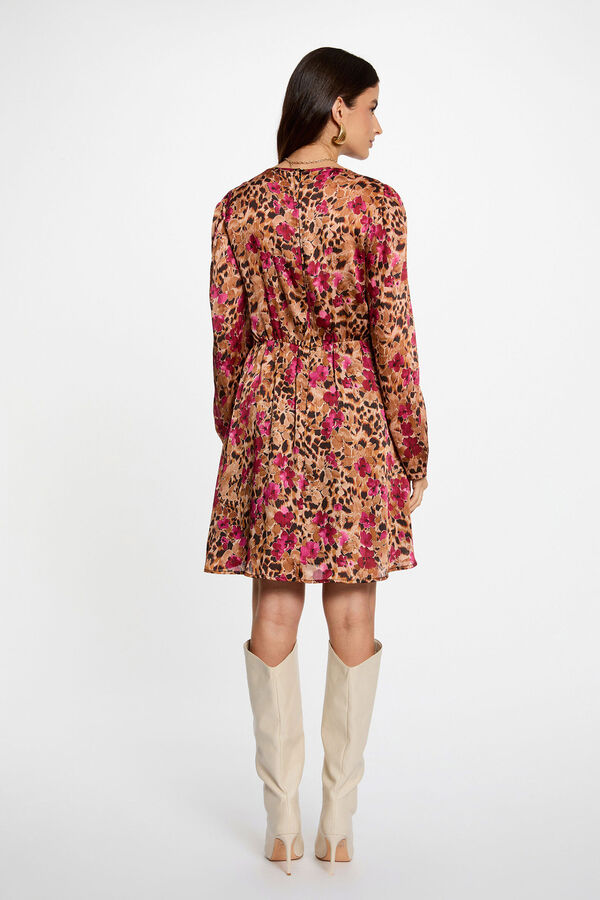 Morgan Vestido curto plissado Multicolorido