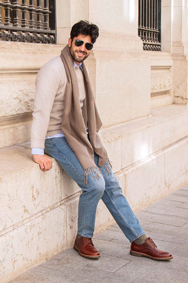 Panama Jack Zapato hombre piel Marr&oacute;n