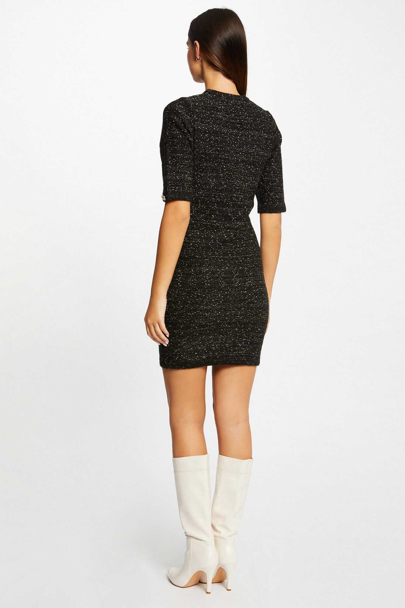 Fitted jersey knit dress with short sleeves Women s dresses and