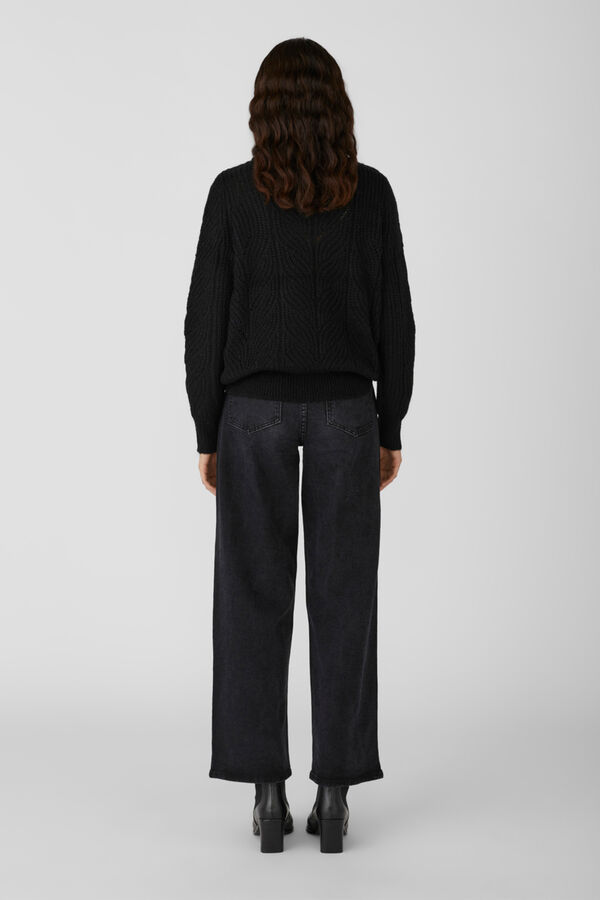 Object Cable knit jumper Black