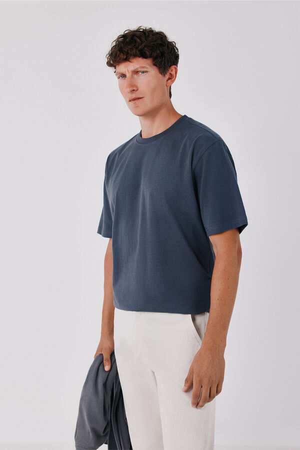 Cortefiel Basic T-shirt Dark grey