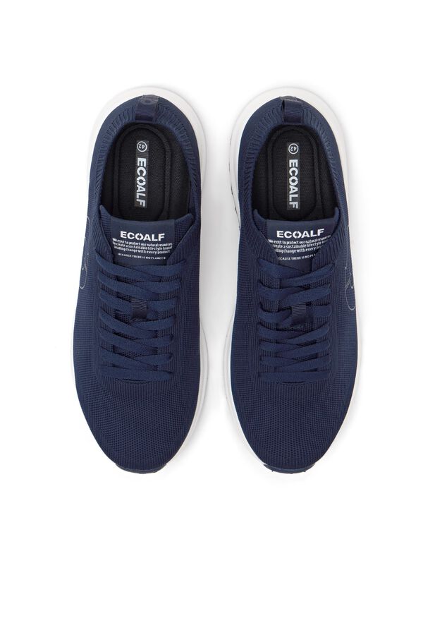 Ecoalf Chinelos de quarto em malha Conde Knit Azul