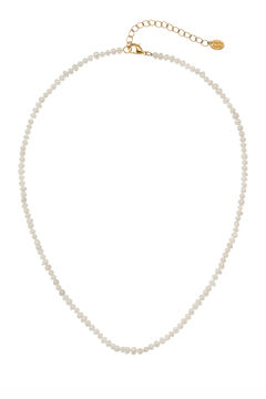 Cortefiel VIRINO short necklace - Pearl - Gold Ecru