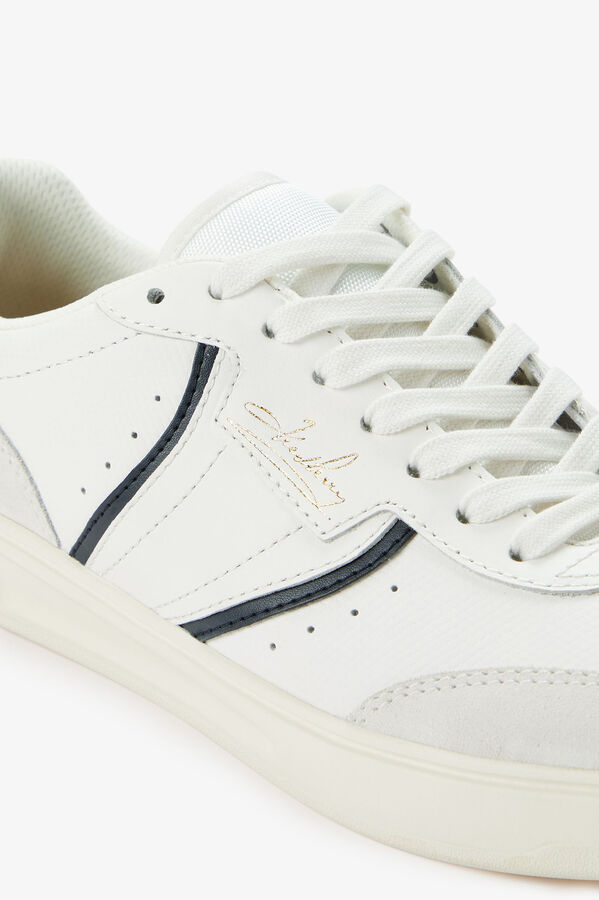 Fred Perry Tênis B4 em couro/camurça com relevo Multicolorido