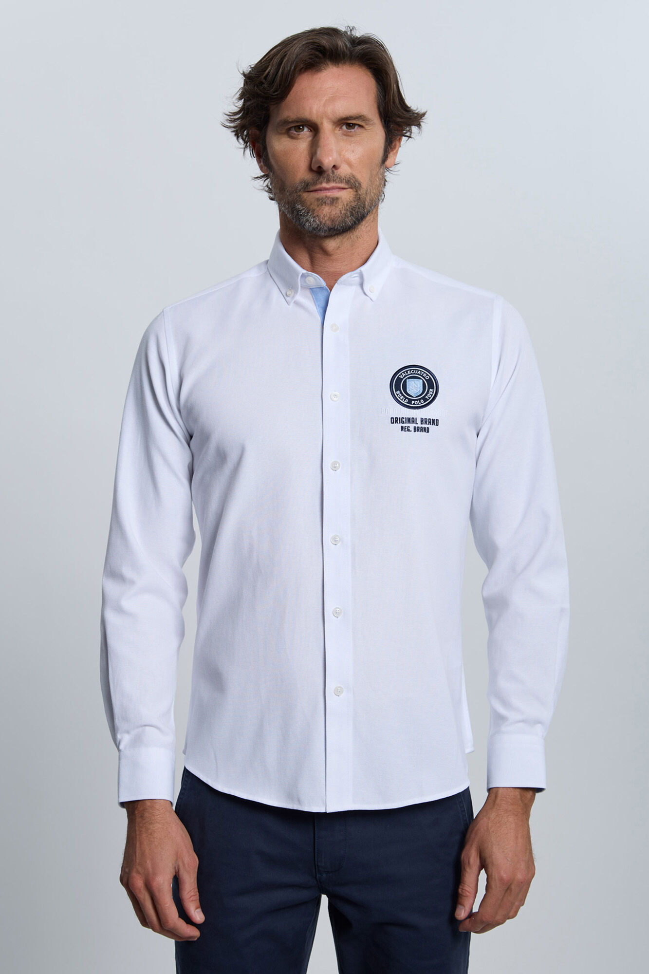 Valecuatro Camisa bordada blanca