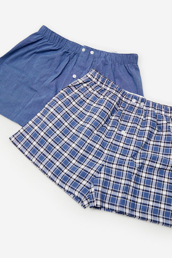 Cortefiel 3-pack woven boxers Blue
