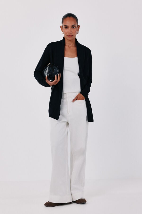 Cortefiel Shawl collar jacket Black