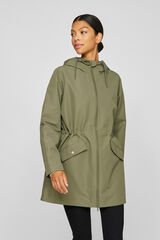 Cortefiel Parka 3/4 con capucha Verde