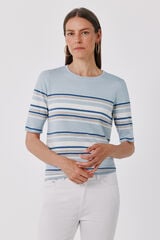 Cortefiel Camisola de riscas multicolor Azul