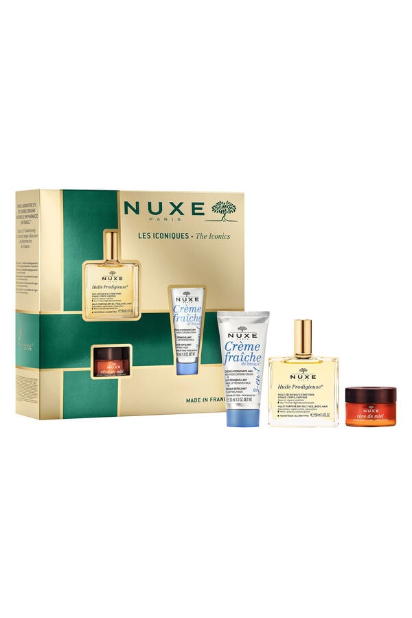 Nuxe Coffret tratamiento facial Los Ic&oacute;nicos para un rostro radiante Nuxe Dorado