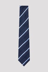 Cortefiel NATURAL silk tie Navy