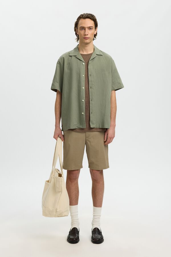 Selected Camisa de manga curta Verde