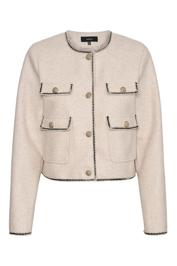 Vero Moda Jaqueta de tecido com detalhe de bolso  Cinzento
