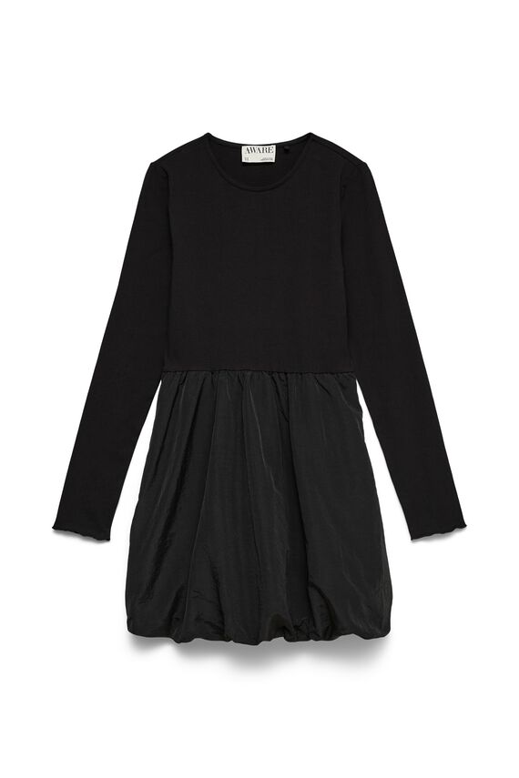 Vestido corto con falda globo