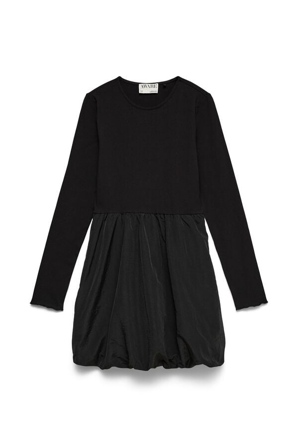 Vero Moda Vestido curto com saia bal&atilde;o Preto