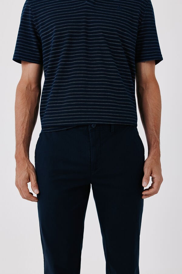 Cortefiel Light regular chinos Navy