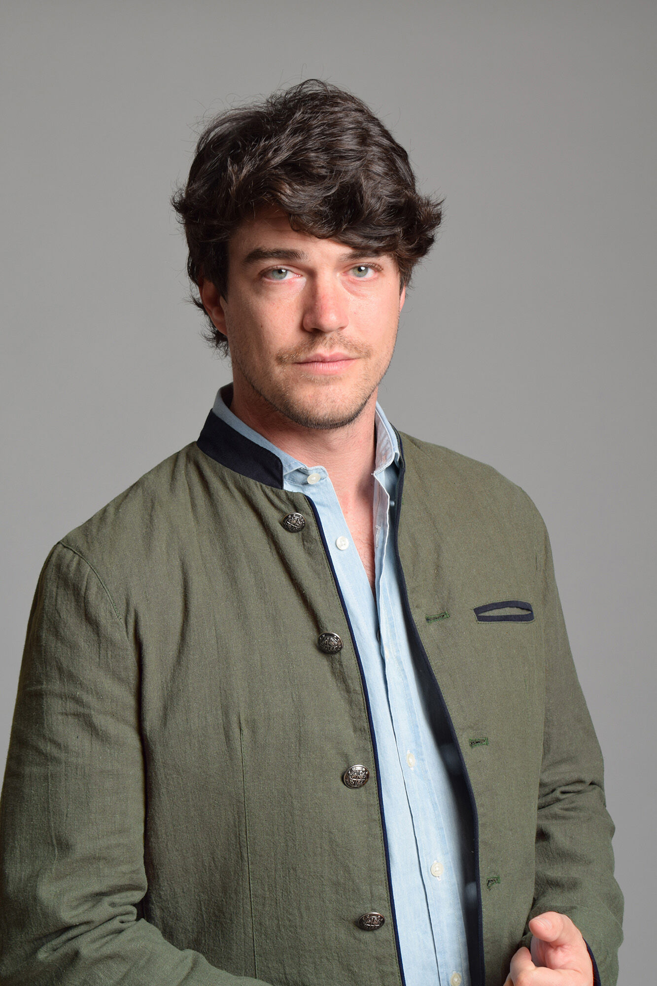 Cloking Casaco austr&iacute;aco de linho e camur&ccedil;a