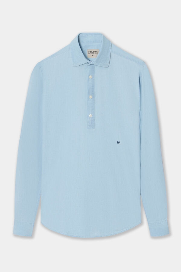 Silbon Camiseta denim esportiva Azul