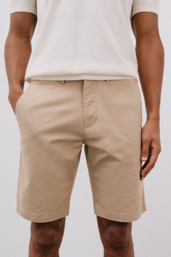 Cortefiel Chino bermuda shorts Beige