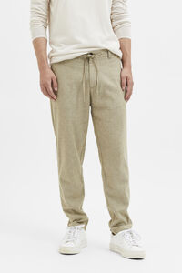 Cortefiel Organic cotton and linen Chinos. Green