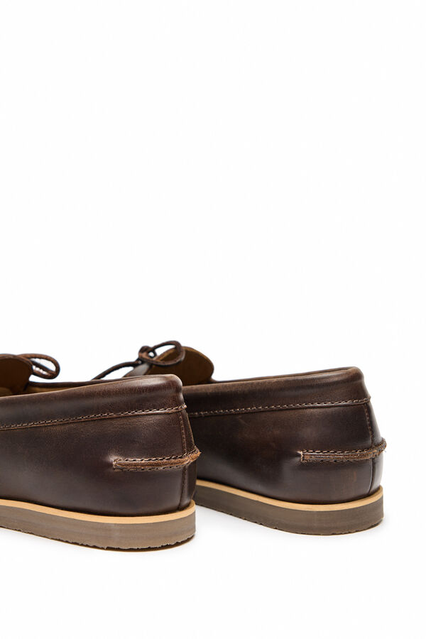 Cortefiel Casual loafer in suede Dark brown