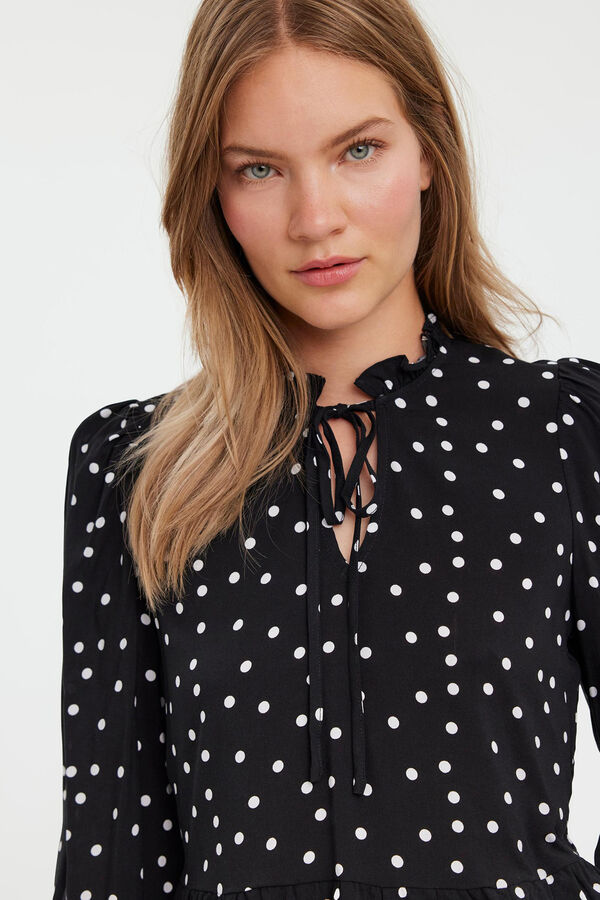 Vero Moda Long-sleeved peplum top Black