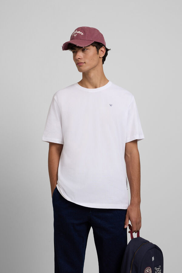 Silbon T-shirt círculo étnico Branco