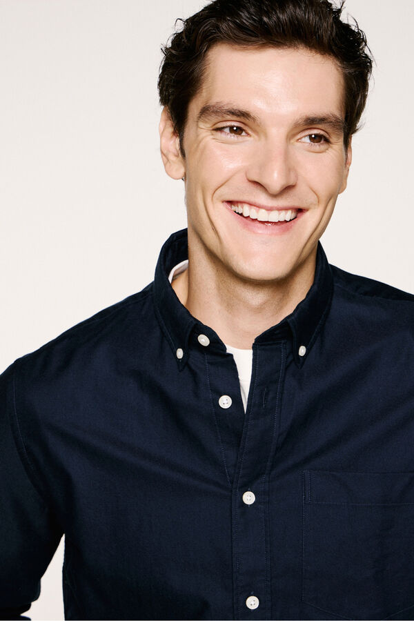 Selected Regular Fit Oxford Shirt  Navy