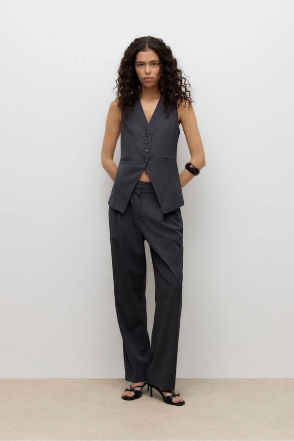 Vero Moda Colete com botões Cinzento