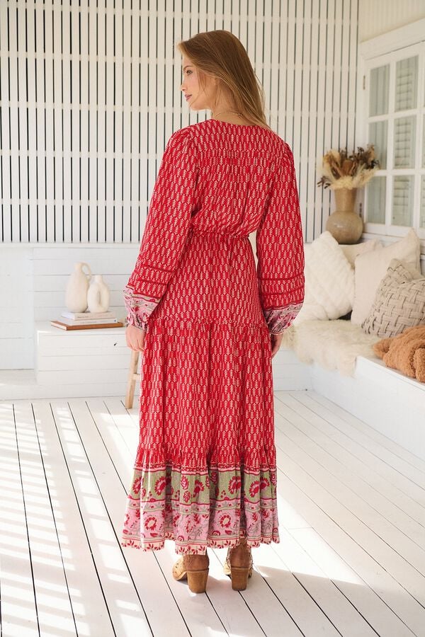 Jaase Vestido comprido Teresa Vermelho