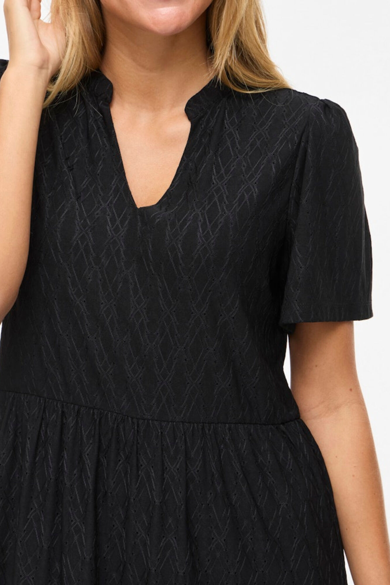 Vila Short dress with openwork details