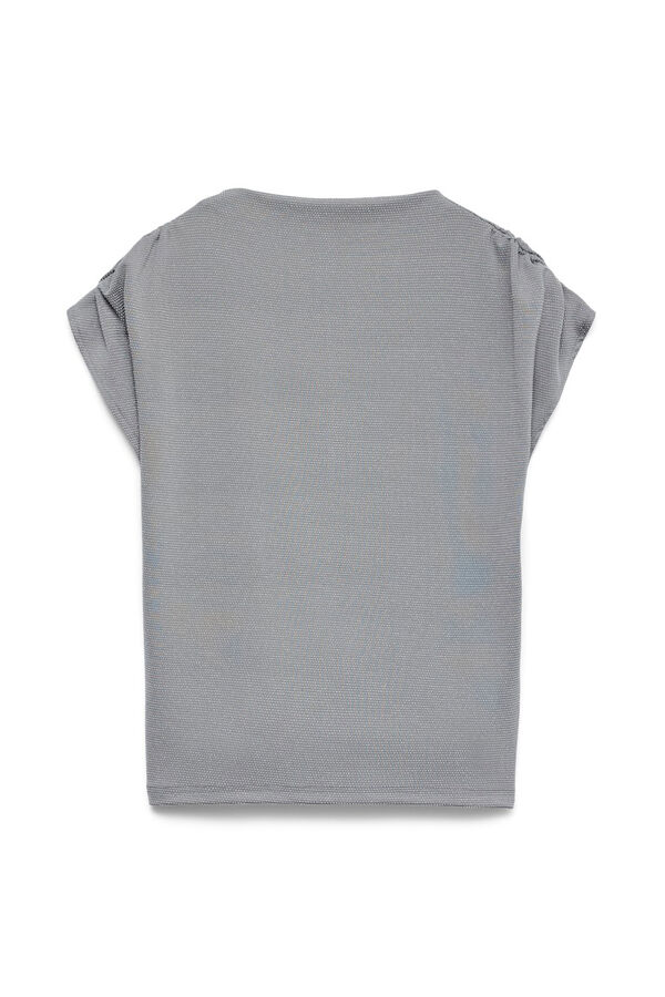 Vero Moda Top Perkins com decote em lurex Cinzento