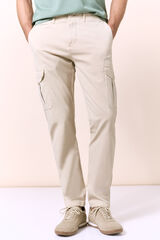 OOTO Slim fit cargo trousers Beige