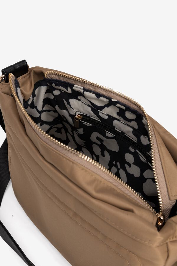 Vilanova Mala acolchoada com patch de nylon Tostado