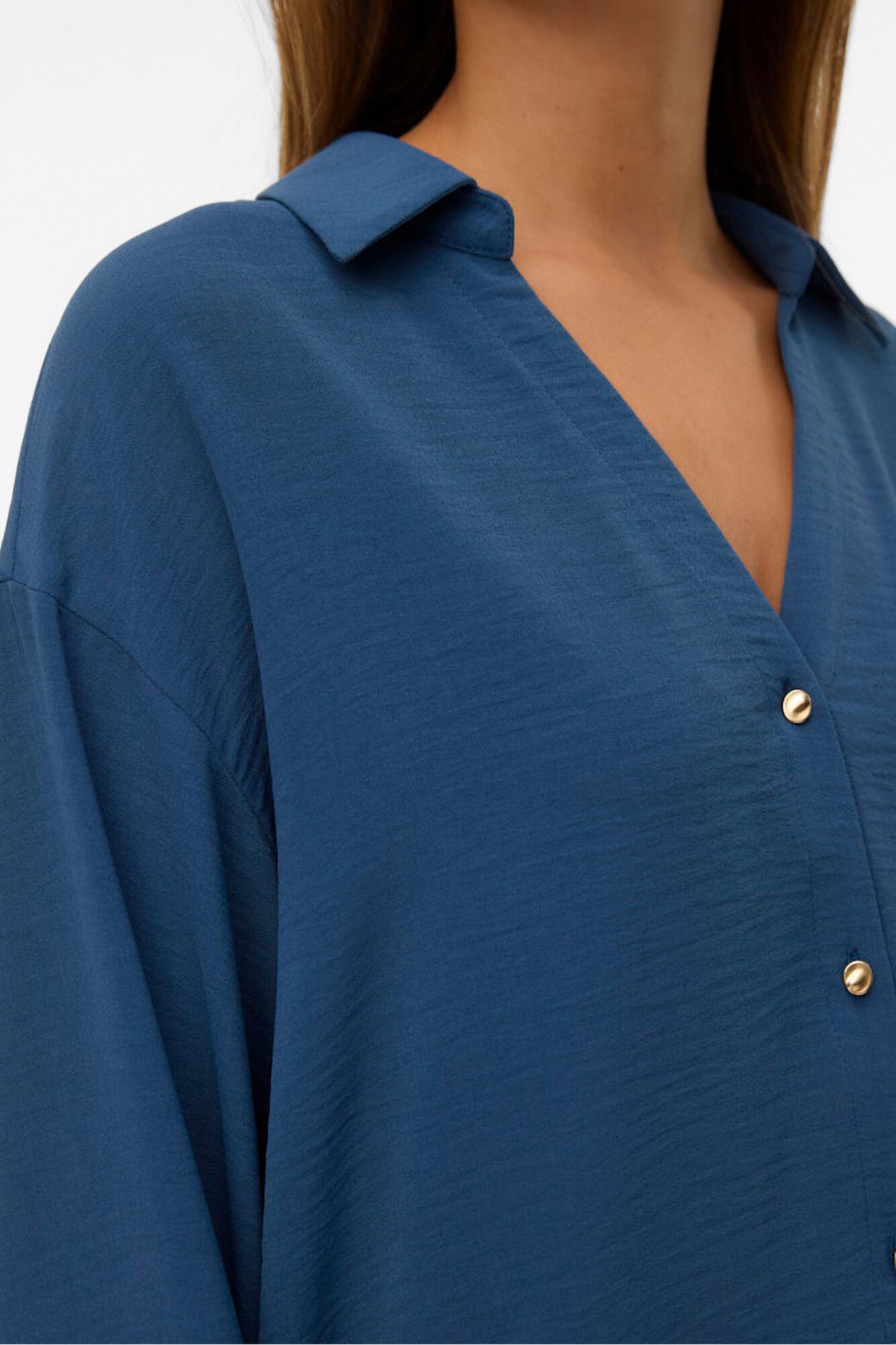 Vero Moda Camisa de manga comprida com bot&otilde;es dourados