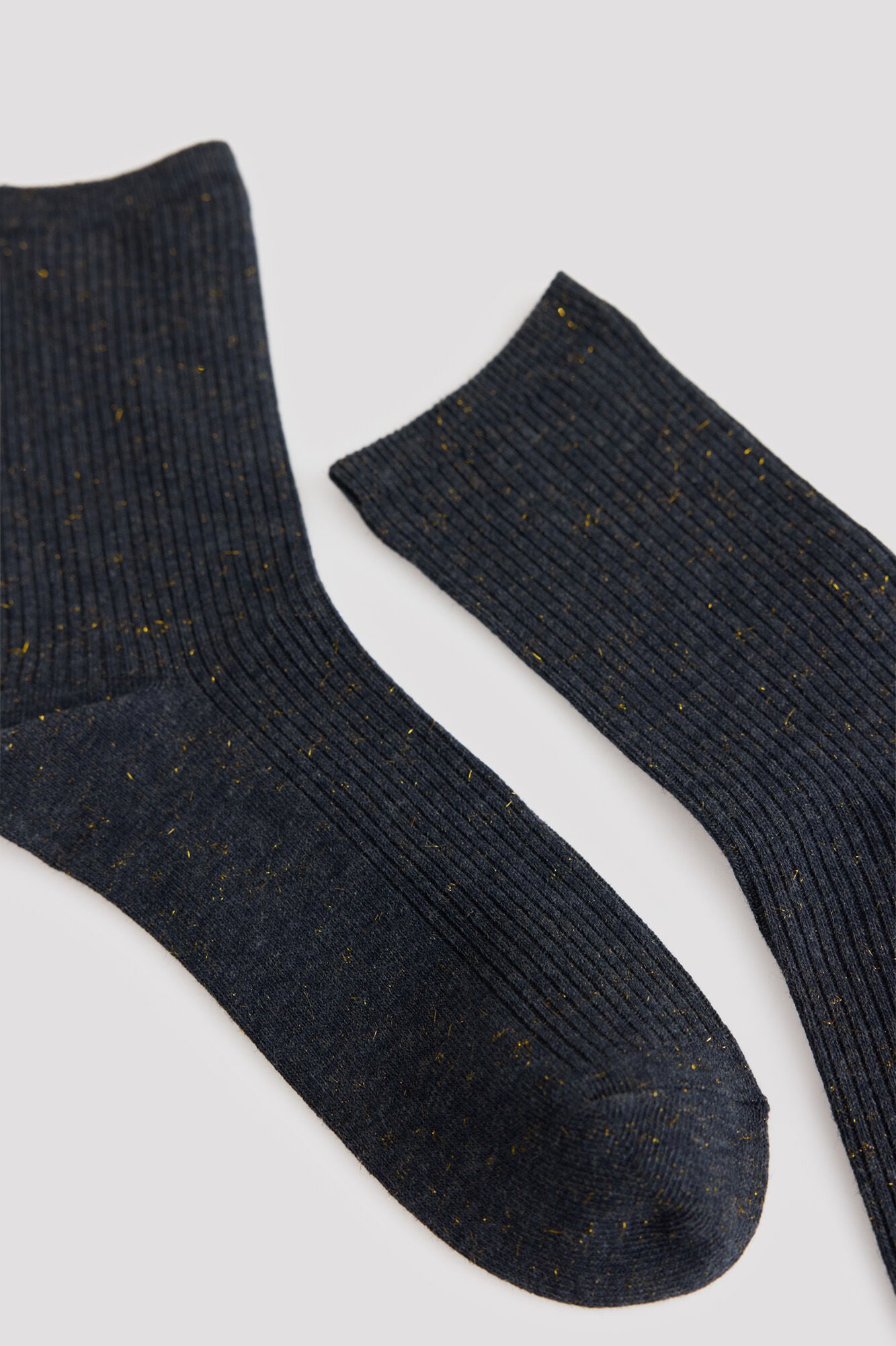 Cortefiel Lurex ribbed socks