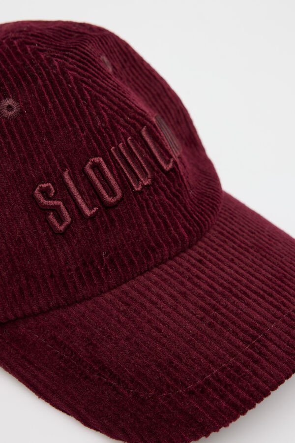 Cortefiel Corduroy cap Maroon