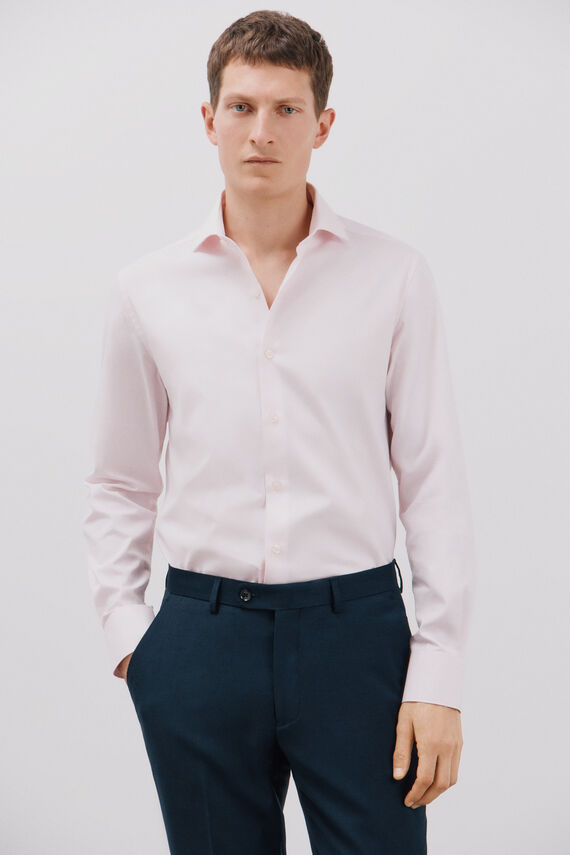 Camisa vestir lisa fácil plancha