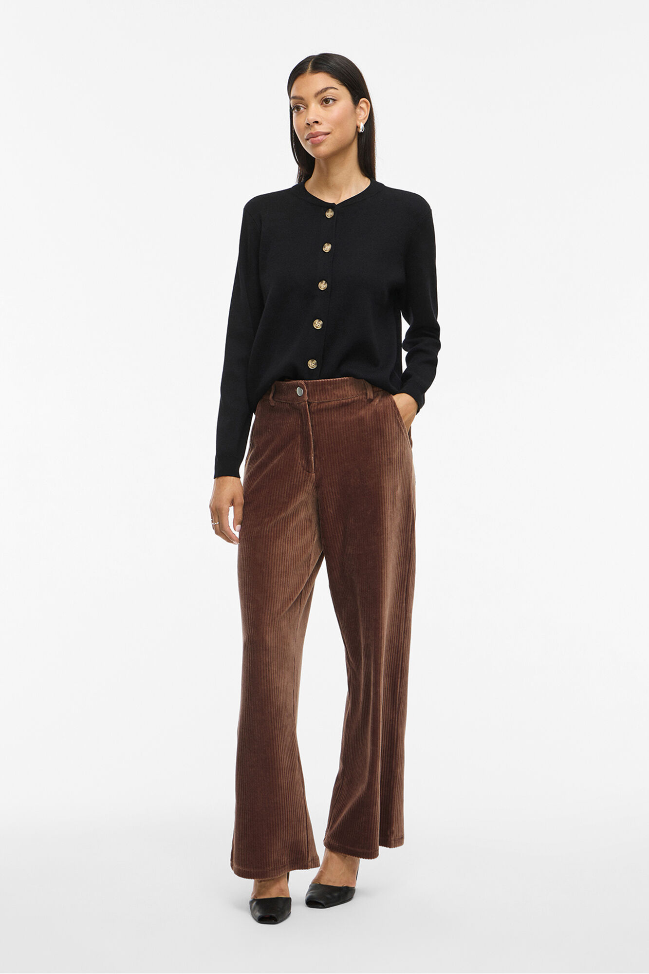 Vila Cal&ccedil;a compridas de veludo cotel&ecirc;