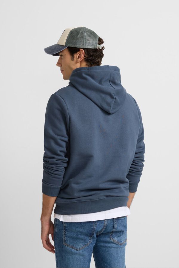 Silbon Novo Sweatshirt cl&aacute;ssico com capuz Azul