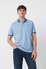 Cortefiel Oxford polo shirt Blue